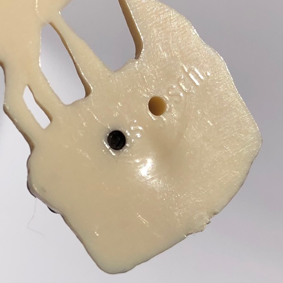 vintage deer with antlers stag plastic sewing button left facing cream brown - Picture 9 of 9